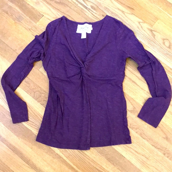 Aventura Tops - Aventura purple long sleeve organic cotton shirt